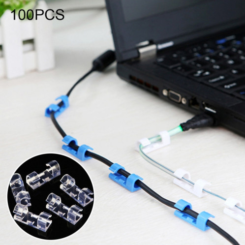 Organisateur fixe de fil d'agrafe de câble de 100 PCS avec la livraison aléatoire de couleur adhésive S11183393-36