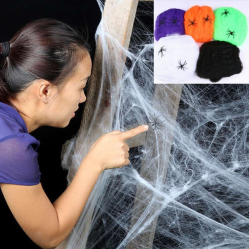 Toiles d'araignée de fils de coton de 5 accessoires de Halloween de PCS, livraison aléatoire de couleur SH14921568-311