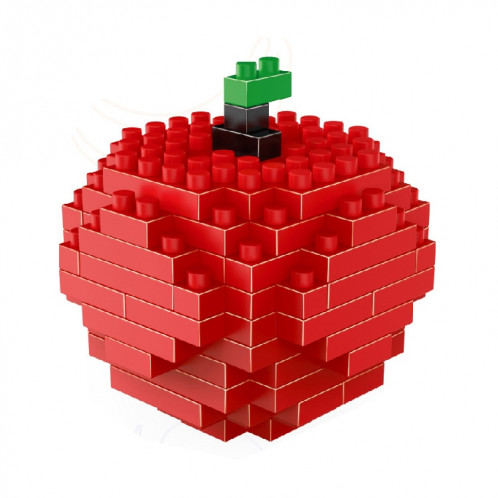 Lego a assemblé des jouets en plastique de bloc de construction de particules de diamant de modèle d'Apple SH72121722-34
