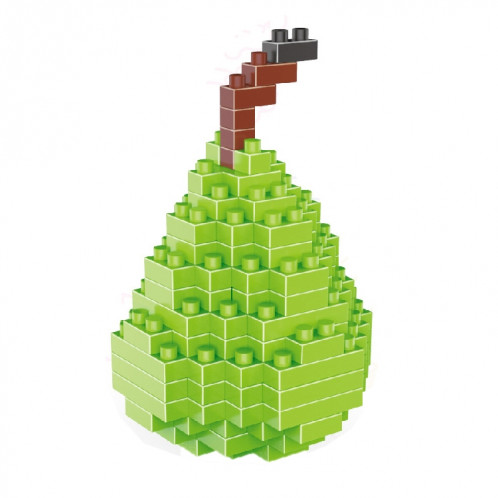 Modèle assemblé par Lego de blocs de construction en particules de diamant en plastique de modèle de poire SH6729371-34