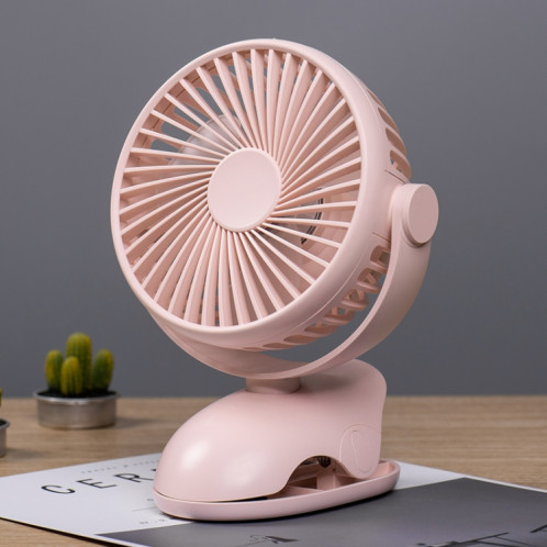 OCUBE D603 4W Chargement USB Ventilateur de bureau avec pince de ventilateur, avec commande à 4 vitesses (Rose) SO348F1871-315