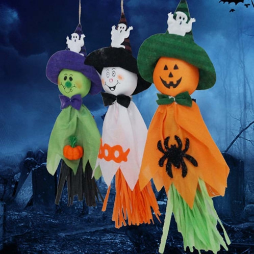3 PCS Halloween pendaison fantôme pendentif citrouille Halloween décorations, livraison de couleurs aléatoires SH35721817-35