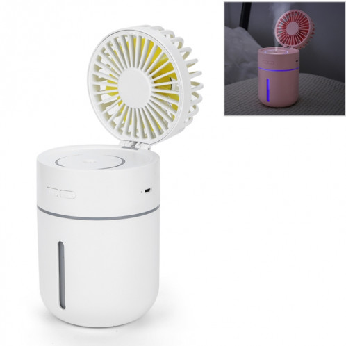 T9 Ventilateur d'humidification de bureau à chargement USB réglable et portable avec commande à 3 vitesses (blanc) SH197W694-313