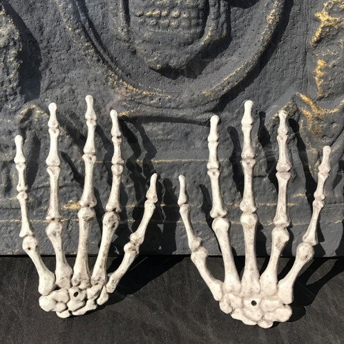 Un paire de Halloween squelette mains accessoires de décoration de maison hantée, taille: 15,5 x 10 cm SH6360395-38