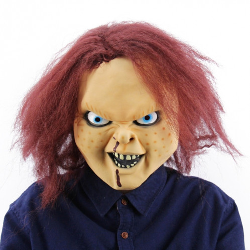 Festival Halloween Festival Latex Ghost Baby masque effrayé Couvre-chef, avec des cheveux SH6908235-36