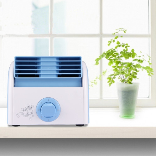 Ventilateur silencieux de bureau de mini turbine de lame de 30W pour le dortoir / chambre à coucher / salon / bureau, 3 types de modes de vitesse, CA 220V (bleu) SH874L226-39