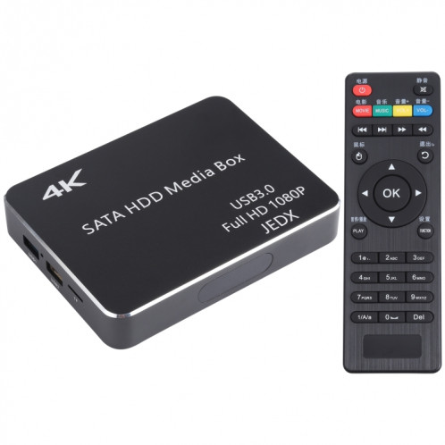 X8 UHD 4K Android 4.4.2 Player multimédia Boîte TV Boîte à télécommande WTIH, RK3229 quad noyau jusqu'à 1,5 GHz, RAM: 1 Go, ROM: 8 Go, Support WiFi, USB 3.0, Interface multimédia HD, Carte TF, Bouchon US SH0041316-39