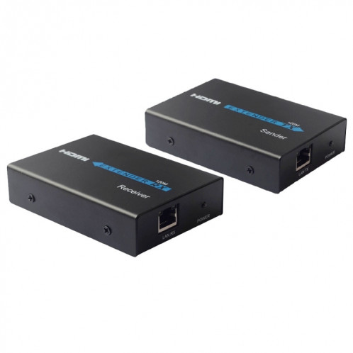 HDMI Extender (Receiver & Sender) sur un seul câble UTP CAT5e / 6, distance de transmission: 120 m (noir) SH0005457-311