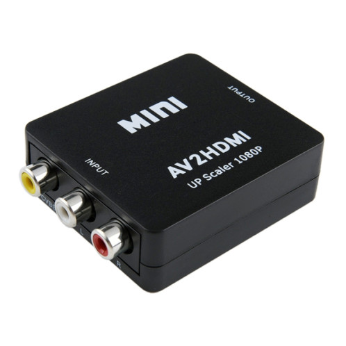 HOWEI HW-2105 Mini AV CVBS / L + R adaptateur de convertisseur audio vers HDMI, prise en charge du scaler 1080P (noir) SH106B1254-311
