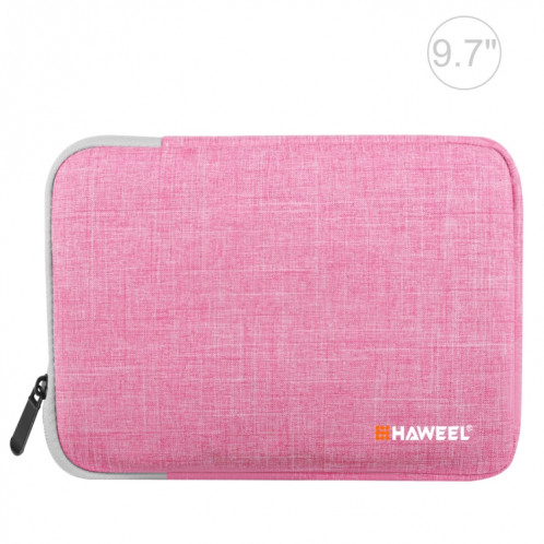 HAWEEL 9,7 pouces étui à manches Zipper porte-documents sac de transport, pour iPad 9,7 pouces / iPad Pro 9,7 pouces, Galaxy, Lenovo, Sony, Xiaomi, Huawei 9,7 pouces comprimés (rose) SH809F1256-311