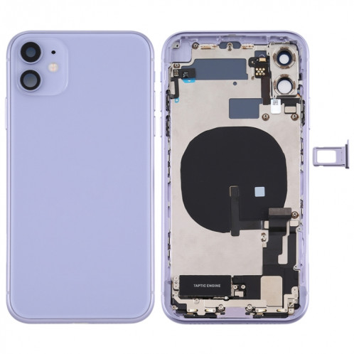 Assemblage du couvercle arrière de la batterie (avec touches latérales et bouton d'alimentation + bouton de volume Câble flexible et module de charge sans fil et moteur et port de charge et haut-parleur et plateau de SH62PL1163-36