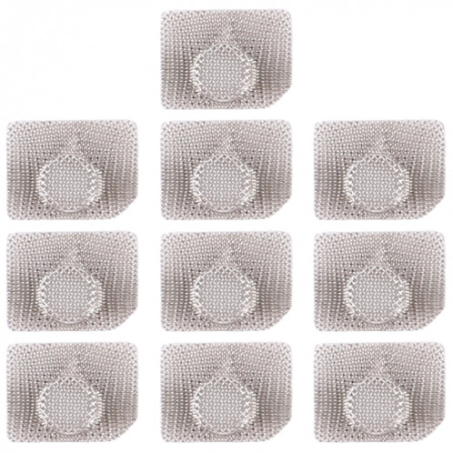 10 PCS Microphone / lampe de poche maille anti-poussière pour iPhone 11 Pro Max / 11 Pro / 11 (blanc) SH065W837-34