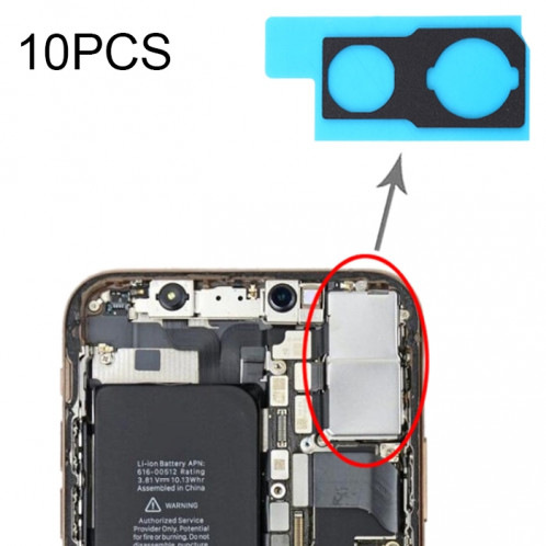 10 tampons en mousse éponge anti-poussière pour caméra arrière pour iPhone 11 SH0073839-34