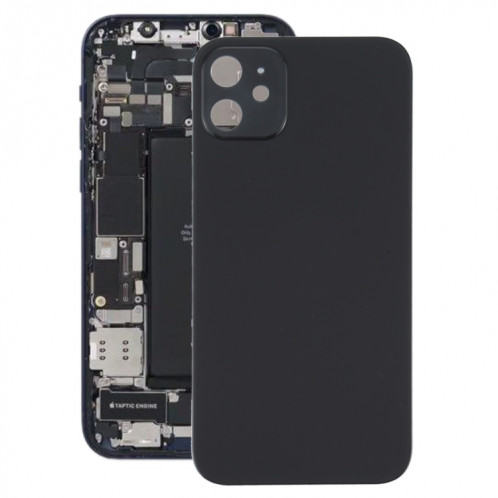 Cache arrière en verre avec imitation d'apparence d'iP12 pour iPhone XR (noir) SH43BL469-36