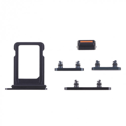 Plateau de carte SIM + clés latérales pour iPhone 13 mini (minuit) (Noir) SH009B1520-34