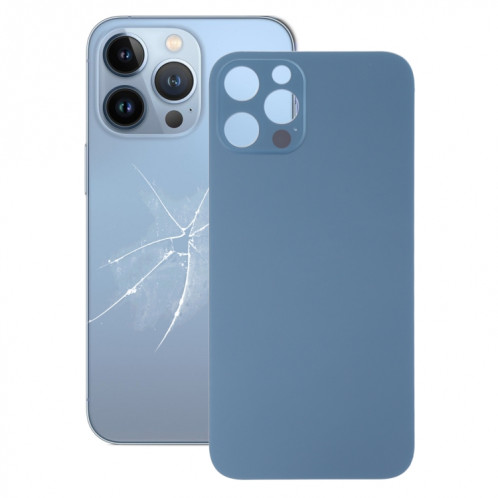 Remplacement facile Big Caméra Hole Housse de verre Housse de batterie pour iPhone 13 Pro Max (Bleu) SH37LL1356-36