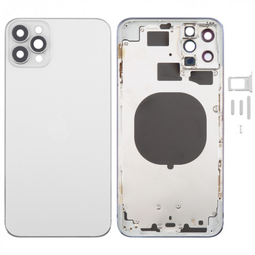 Coque arrière avec aspect imitation iP13 Pro Max pour iPhone 11 Pro Max (blanc) SH44WL823-37