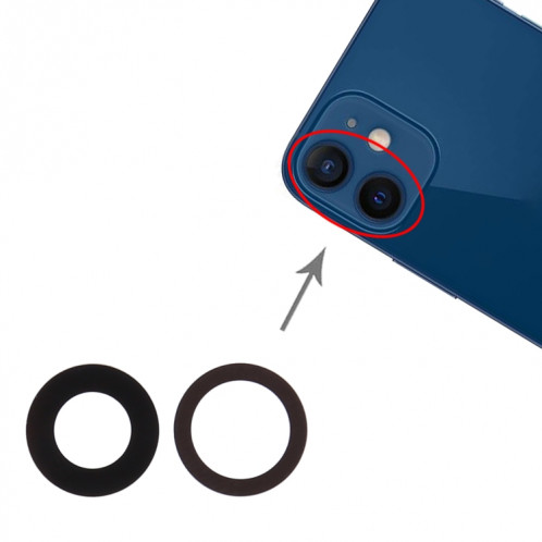 Objectif de la caméra arrière pour iPhone 12 Mini SH00091018-34