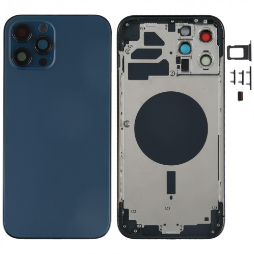 Couvercle de boîtier arrière avec plateau de carte SIM et lentilles de la caméra pour iPhone 12 Pro Max SH35LL894-36