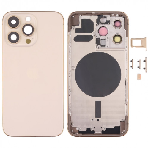 Couvercle de boîtier arrière avec plateau de carte SIM et lentille de la caméra pour iPhone 13 Pro (or) SH02JL1437-36