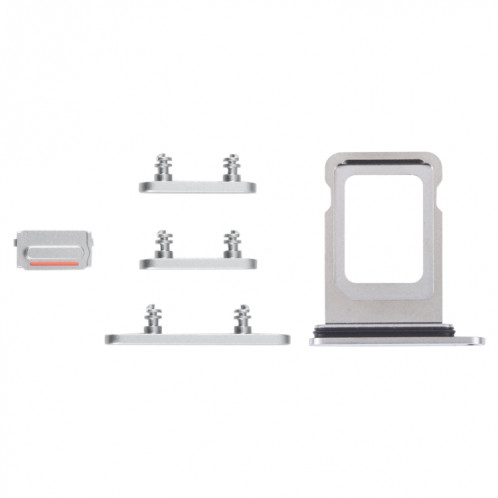 Plateau de carte SIM + plateau de carte SIM + touches latérales pour iPhone 14 Pro Max (Argent) SH061S1786-34