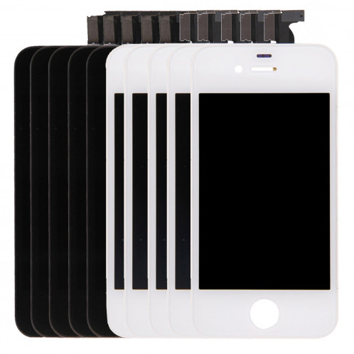 5 PCS Black + 5 PCS Blanc iPartsAcheter 3 en 1 pour iPhone 4S (LCD + Frame + Touch Pad) Assemblage de numériseur S502FF1202-37