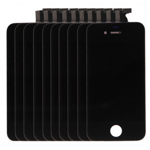 10 PCS iPartsAcheter 3 en 1 pour iPhone 4S (LCD + Frame + Touch Pad) Assembleur de numériseur (Noir) S117BT1257-37