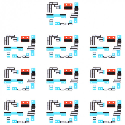 Pour iPhone 15 Pro / 15 Pro Max 10 ensembles d'autocollants de dissipateur de chaleur de carte mère + tampons en mousse éponge FPC SH9930542-34