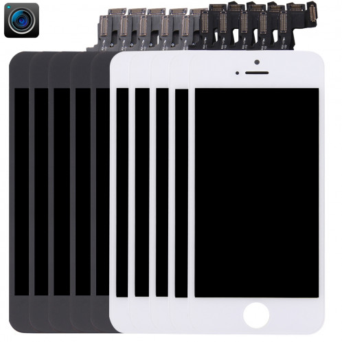 5 PCS Noir + 5 PCS Blanc iPartsAcheter 4 en 1 pour iPhone 5s (Caméra avant + LCD + Cadre + Touch Pad) Assemblage de numériseur S593FF60-39