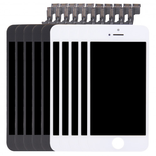 5 PCS Black + 5 PCS Blanc iPartsAcheter 3 en 1 pour iPhone 5S (LCD + Frame + Touch Pad) Digitizer Assemblée S549FF1284-39