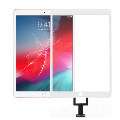 Écran tactile pour iPad Air 3 (2019) A2152 A2123 A2153 A2154 / iPad Air 3 Pro 10,5 pouces 2e génération (blanc) SH558W163-35