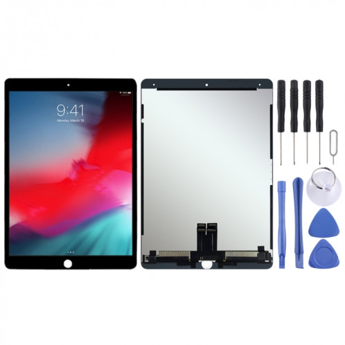 Écran LCD et numériseur complet pour iPad Air 3 (2019) A2152 A2123 A2153 A2154 / iPad Air 3 Pro 10,5 pouces 2e génération (noir) SH559B1803-36