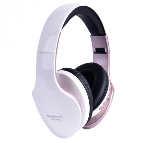 Casque sans fil Bluetooth 4.0 pliable SN-P18 avec micro, carte de soutien TF (blanc) SH024W372-312