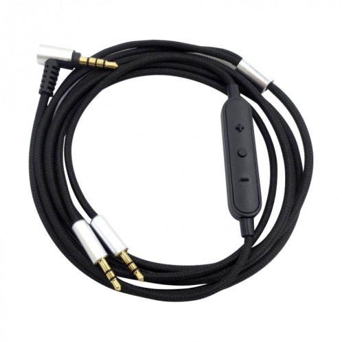 ZS0096 Câble audio pour casque avec version de contrôle filaire pour Sol Republic Master Tracks HD V8 V10 V12 X3 (Noir) SH164B275-34
