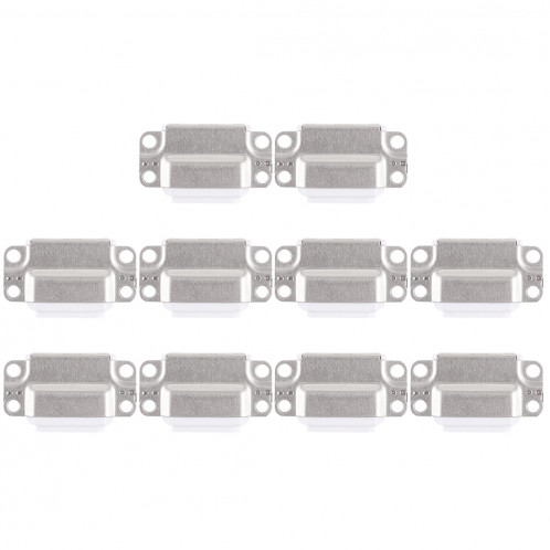 Connecteur de port de charge 10 PCS pour iPad Air 2 (blanc) SH251W1021-34