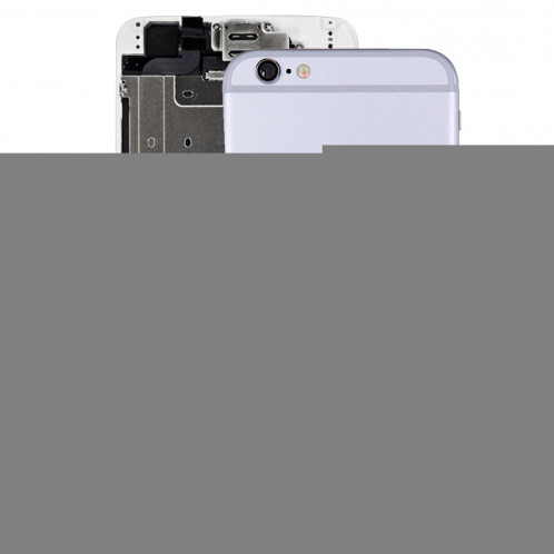 iPartsBuy pour iPhone 6 pleine couverture arrière de logement avec le bouton de puissance et le bouton de volume câble de câble (argent) SI065S214-36