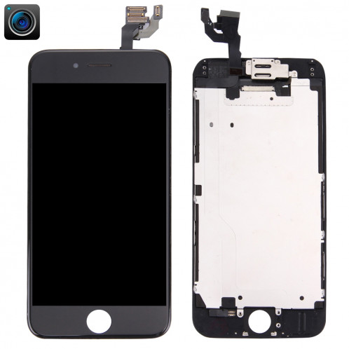 iPartsBuy 4 en 1 pour iPhone 6 (caméra frontale + LCD + cadre + pavé tactile) Assembleur de numériseur (noir) SI003B14-38