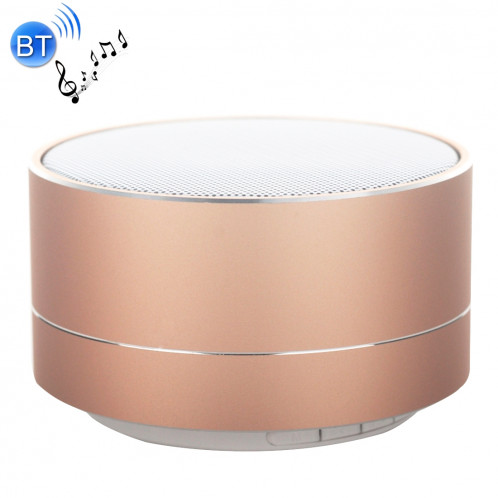 A10 Mini haut-parleur stéréo portable Bluetooth, avec micro et LED intégrés, prise en charge des appels mains libres et carte TF, Bluetooth Distance: 10 m (or) SH350J1865-311