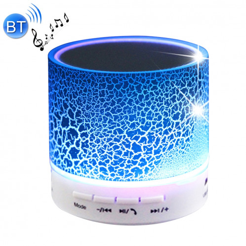 A9 Mini haut-parleur stéréo portable Bluetooth, avec micro et LED intégrés, prise en charge des appels mains libres et carte TF & AUX IN, Bluetooth Distance: 10 m (bleu) SH351L1646-315