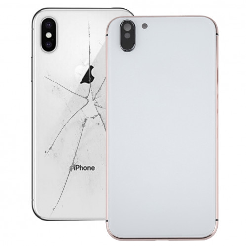 iPartsBuy 5 en 1 Housse de boîtier en métal avec apparence imitation de l'iPhone X pour iPhone 6, y compris la couverture arrière et le plateau de carte et le contrôle de volume Touche de clé et SI1JWL1857-38