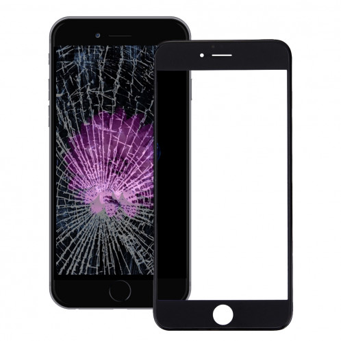 iPartsAcheter pour iPhone 6s Plus Lentille extérieure en verre de l'écran avant avec cadre avant de l'écran LCD et OCA Optically Clear Adhesive (Noir) SI500B1504-36