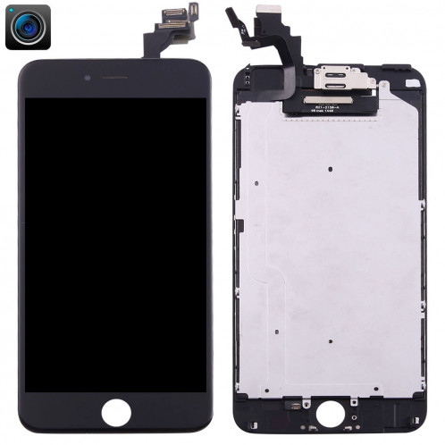 iPartsBuy 4 en 1 pour iPhone 6 Plus (caméra frontale + LCD + cadre + pavé tactile) Assembleur de numériseur (noir) SI030B1567-38