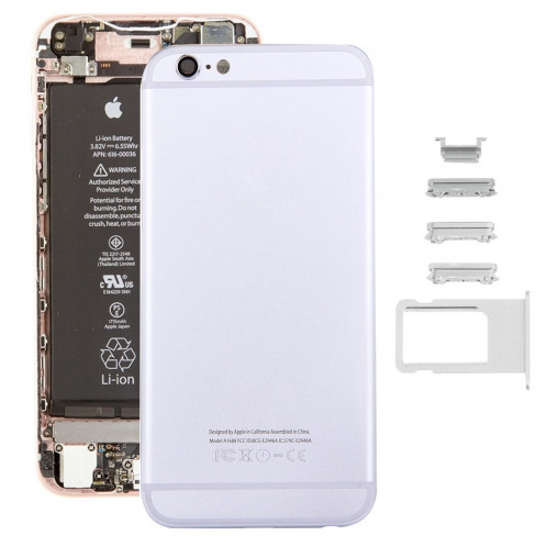 iPartsAcheter 5 en 1 pour iPhone 6s (couverture arrière + plateau de carte + touche de contrôle du volume + bouton d'alimentation + touche de vibration du commutateur de mise en sourdine) couvercle du boîtier de SI36SL1061-36
