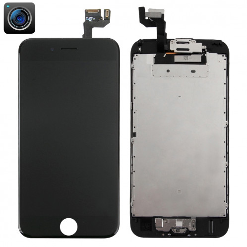 iPartsBuy 4 en 1 pour iPhone 6s (caméra frontale + écran LCD + cadre + pavé tactile) Assembleur de numériseur (noir) SI960B1932-37