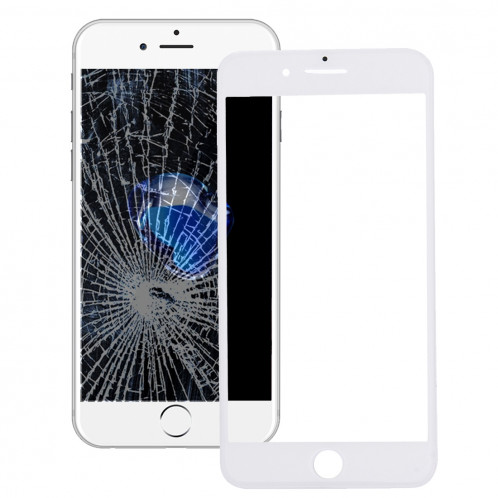 iPartsAcheter 2 en 1 pour iPhone 7 (Lentille extérieure originale en verre d'écran avant + cadre d'origine) (Blanc) SI011W1426-36