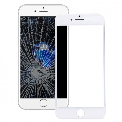 iPartsAcheter pour iPhone 7 Lentille extérieure en verre de l'écran avant avec cadre avant de l'écran LCD (blanc) SI391W1464-36