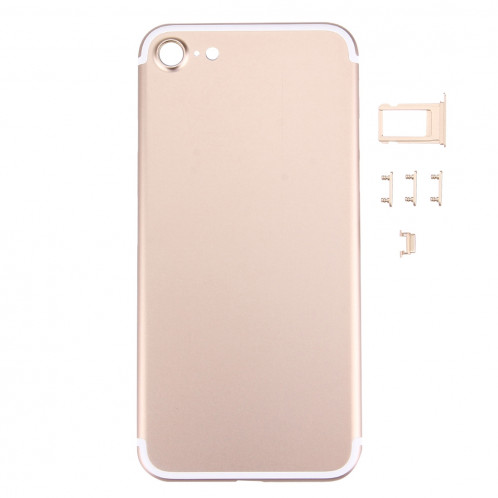 iPartsBuy 5 en 1 pour iPhone 7 (couverture arrière + plateau de carte + touche de contrôle du volume + bouton d'alimentation + touche de vibreur interrupteur muet) SI471J192-38
