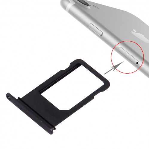 iPartsBuy pour le plateau de carte d'iPhone 7 (noir de jais) SI499H1803-34