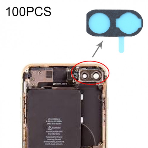 100 coussinets en mousse éponge anti-poussière pour caméra arrière pour iPhone 8 Plus SH06061325-35