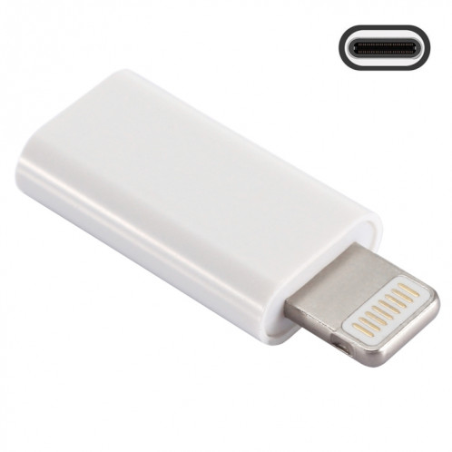 ENKAY HAT-PRINCE HC-6 MINI ABS USB-C / TYPE-C 3.1 à 8 broches Adaptateur de connecteur de port (blanc) SE2669282-36